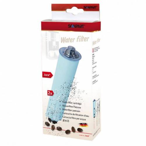 Scanpart Scanpart vandens filtras Blue JURA kavos aparatams x 2 21,99 EUR Scanpart Scanpart vandens filtras Blue JURA kavos aparatams x 2 21,99 EUR