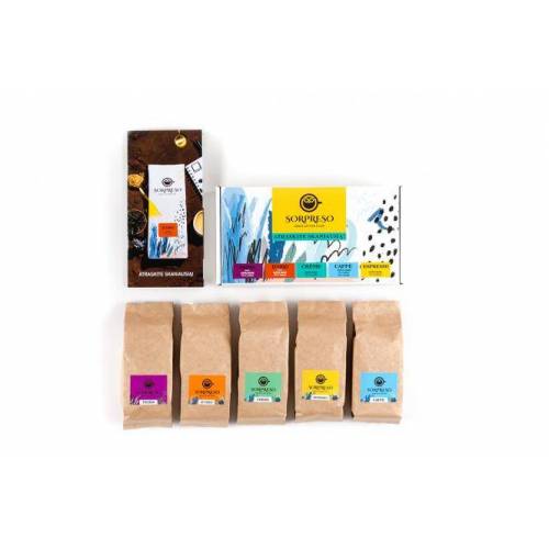 SORPRESO Sorpreso kavos pupelių testavimo rinkinys 5 x 100 g 11,99 EUR SORPRESO Sorpreso kavos pupelių testavimo rinkinys 5 x 100 g 11,99 EUR