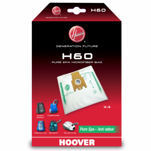 HOOVER Dulkių maišelis Hoover H60, 4 vnt. 12,99 EUR