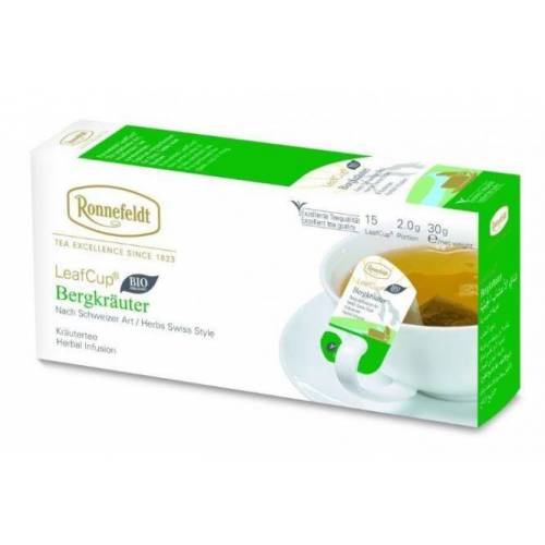 Ronnefeld arbata LeafCup® Žolelių arbata Bergkrauter 15 vnt. 5,99 EUR