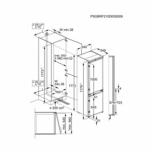 AEG Įmontuojamas šaldytuvas AEG su šaldikliu TwinTech® No Frost SCE818E8TS 859,00 EUR