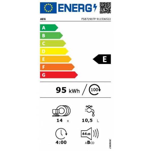 AEG Indaplovė AEG FSB72907P + DOVANA priemonės 499,00 €