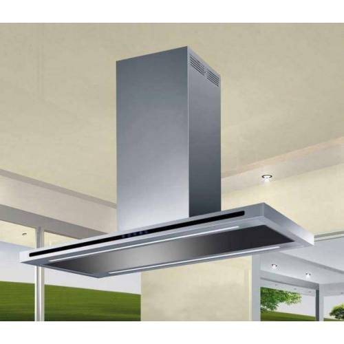Baraldi Erdvinis ner.plieno/juodo stiklo T formos gartraukis Baraldi LUMINA Island 90x60cm 700m3/h 1,050.00