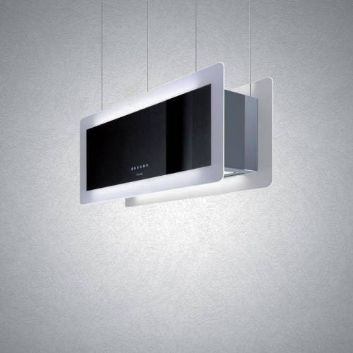 Baraldi Ner.plieno/ stiklo į lubas troseliais montuojamas gartraukis Baraldi METROPOLIS Pendent 90*35 cm 700 m3/h 1,100.00