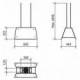 Baraldi Juodos spalvos į lubas troseliais montuojamas gartraukis Baraldi LADY Pendent 70*35 cm 700 m3/h 720,00 EUR