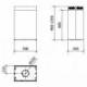 Baraldi Erdvinis baltos sp./ ner.plieno kvadratinio vamzdžio formos gartraukis Baraldi Ginza Island 60x42cm 700m3/h 970,00 EUR