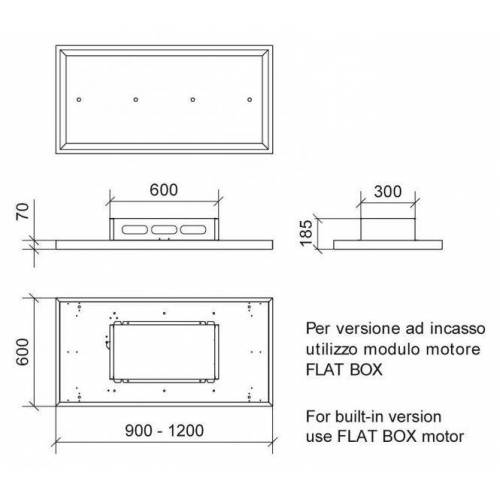Baraldi Baltos spalvos prie lubų montuojamas gartraukis Baraldi GEA Free 120*60 cm 900m3/h 1,150.00