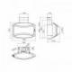 Baraldi Ner.plieno ovalo formos ant sienos montuojamas gartraukis Baraldi PLANET wall 90cm 900m3/h 995,00 EUR