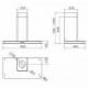 Baraldi Ner.plieno/juodo stiklo T formos montuojamas prie sienos gartraukis Baraldi STIVIA Wall 90cm 700m3/h 840,00 EUR