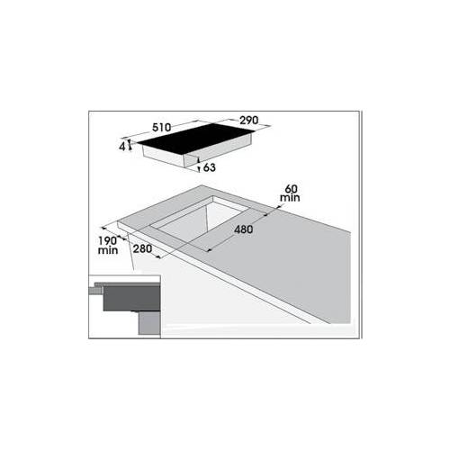 Baraldi Įmontuojama ant stalviršio indukcinė su metalo briauna 30cm pločio kaitlentė Baraldi DUO Indy 449,00 EUR