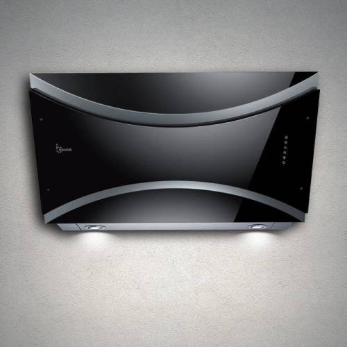 Baraldi Juodo stiklo pasviręs prie sienos montuojamas gartraukis Baraldi QUEEN Wall 90cm 700 m3/h 1,055.00