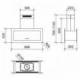 Baraldi Ner.plieno/stiklo T formos prie sienos montuojamas gartraukis  Baraldi METROPOLIS PARETE wall 90cm 700m3/h 629,00 EUR