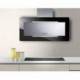 Baraldi Ner.plieno/juodo stiklo T formos montuojamas prie sienos gartraukis Baraldi TRISIA wall 90cm 700m3/h 710,00 EUR