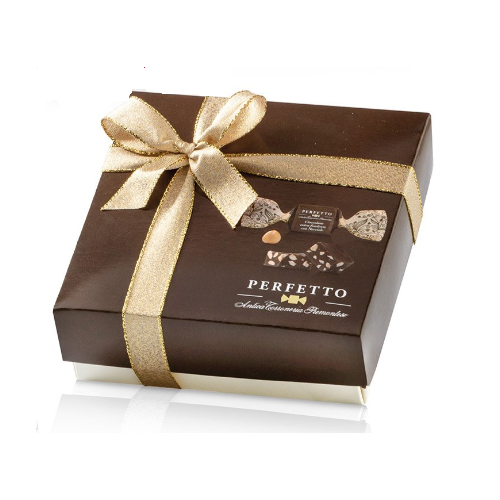 Antica Torroneria Piemontese Šokoladinių saldainių dėžutė PERFETTO EXTRA FONDENTE CONFEZIONE COLORE 125g 9,99 EUR