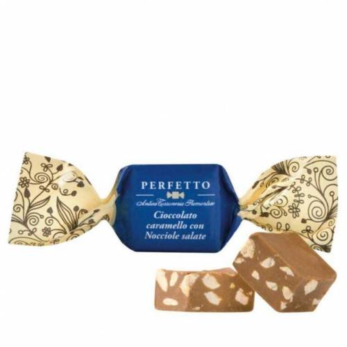 Antica Torroneria Piemontese Šokoladinių saldainių dėžutė PERFETTO CARAMELLO E NOCCIOLE SALATE \\"Cubotto\\" 100g 6,19 EUR