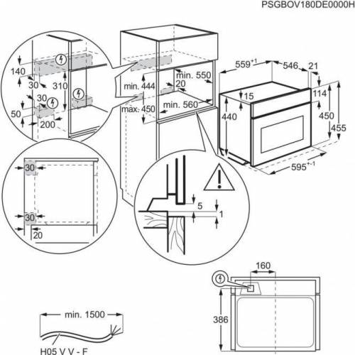 ELECTROLUX Baltos spalvos kompaktinė orkaitė su mikrobangų funkcija Electrolux EVM8E08V 649,00 EUR