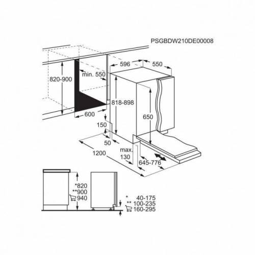 AEG 60 cm. pločio įmontuojama indaplovė AEG FSS5261XZ 439,00 EUR