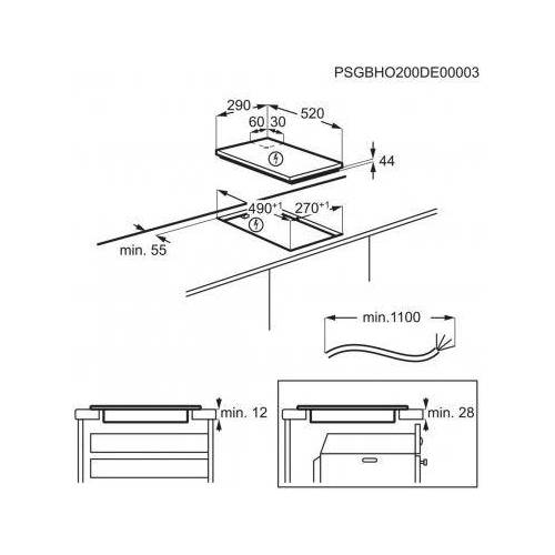 AEG 29cm pločio indukcinė kaitlentė AEG IKB32300CB 279,00 EUR