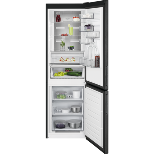 186 cm aukščio juodos spalvos šaldytuvas su šaldikliu AEG RCB732E7MB 789,00 EUR