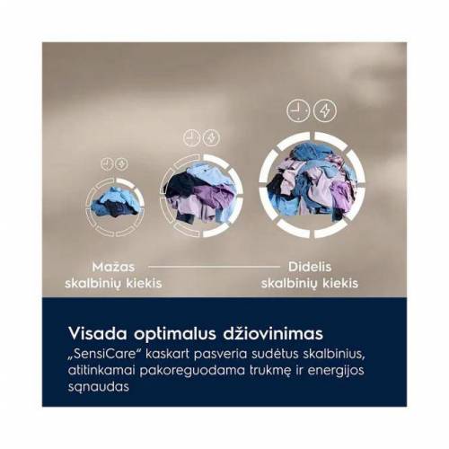 ELECTROLUX Džiovyklė su šilumos siurbliu Electrolux EW7D283VE + DOVANA 579,00 EUR