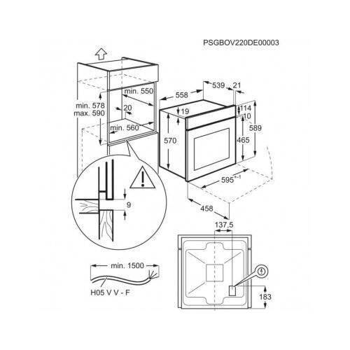 ELECTROLUX Ner.plieno spalvos orkaitė Electrolux EOF5F50BX 365,00 EUR