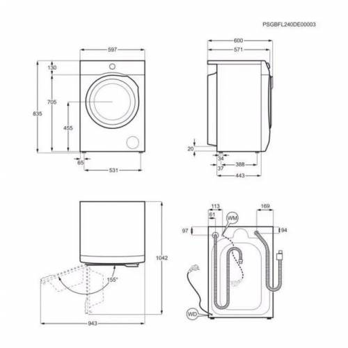 ELECTROLUX Skalbyklė su džiovinimu Electrolux EW7W5697QE 749,00 EUR