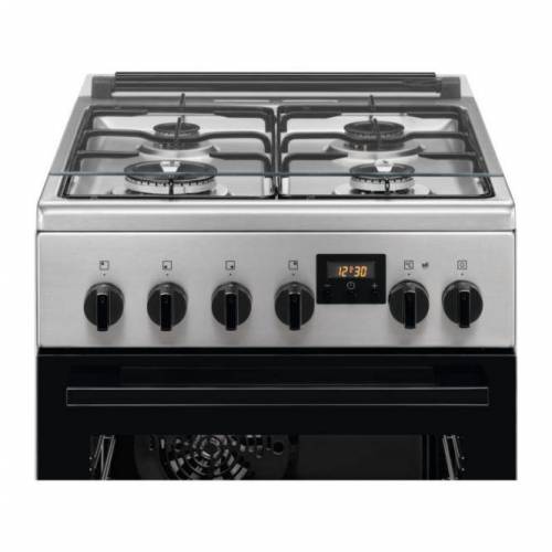 ELECTROLUX 50 cm pločio ner.plieno spalvos dujinė viryklė su el. orkaite Electrolux LKK540232X 399,00 EUR