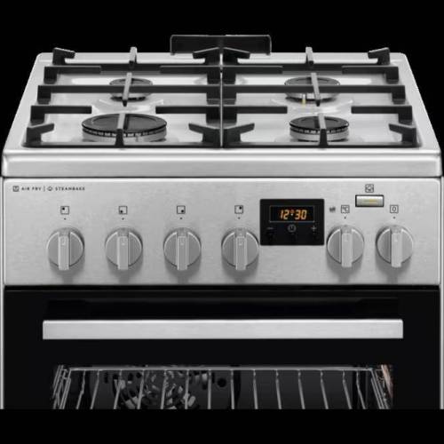 AEG 50 cm pločio metalo spalvos dujinė viryklė su el. orkaite AEG CKB56490BM 429,00 EUR