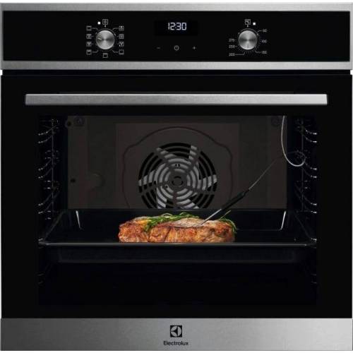 ELECTROLUX Juodo stiklo su ner.plieno apdaila el.orkaitė Electrolux EOE5F71X 379,00 EUR