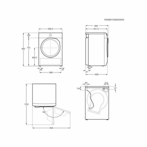 ELECTROLUX Džiovyklė su šilumos siurbliu Electrolux EW9D587KCE 939,00 EUR