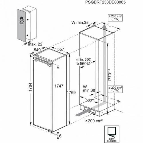 AEG 177 cm įmontuojamas šaldytuvas be šaldymo kameros AEG TK6DS181EC 869,00 EUR