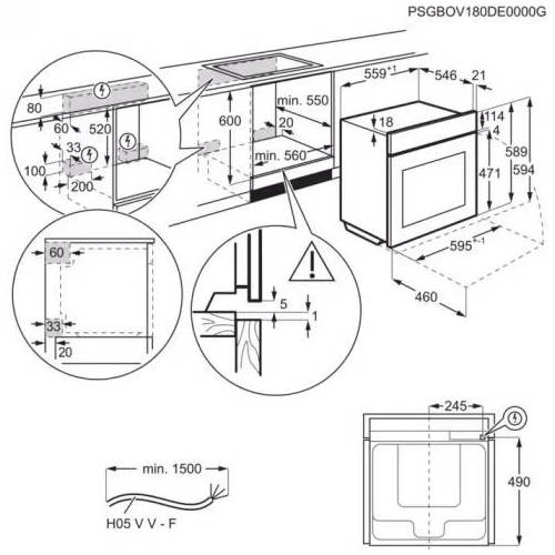 AEG Juodos spalvos el.orkaitė su pirolize AEG TS6PB531AB 559,00 €