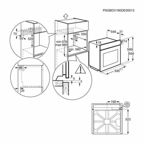 AEG Juodos spalvos el.orkaitė su garų funkcija AEG TR6PB531SB 769,00 EUR