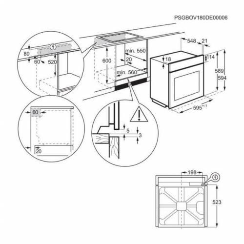 AEG Juodos spalvos el.orkaitė su garų funkcija AEG TR6PB531SB 769,00 EUR