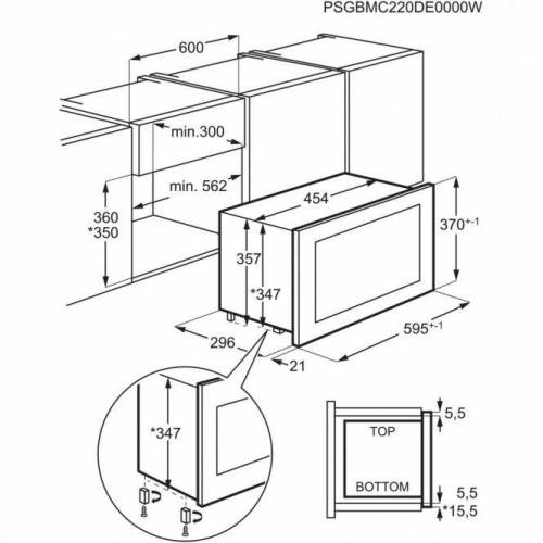 AEG Juodos spalvos 36cm aukščio įmontuojama mikrobangų krosnelė AEG NMB6S171SB 399,00 EUR