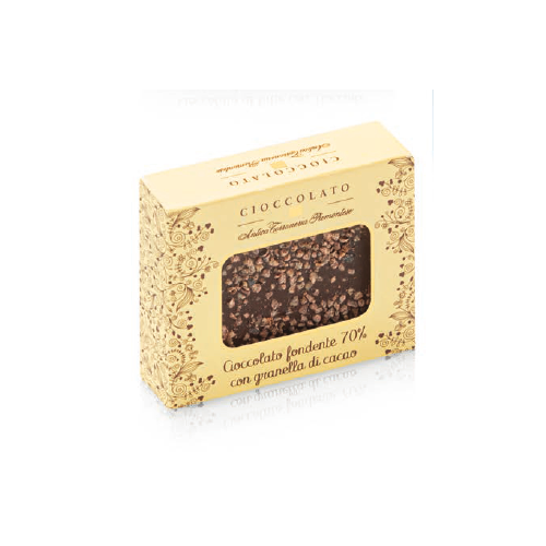 Antica Torroneria Piemontese ANTICA TORRONERIA PIEMONTESE šokolado plytelė \\"Tavoletta di cioccolato fondente 70% con granel...