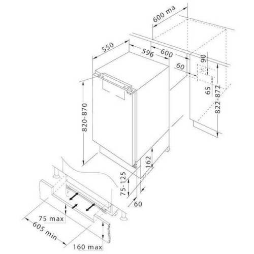 CANDY Įmontuojamas 82,6 cm aukščio šaldytuvas Candy CM4SE68W 329,00 €