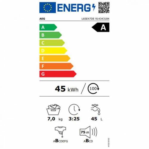 AEG Iš priekio pakraunama skalbyklė AEG L6SE47DE + DOVANA 489,00 €
