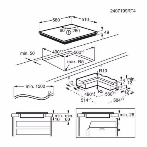 AEG Indukcinė kaitlentė AEG TO64IB00IB 469,00 €