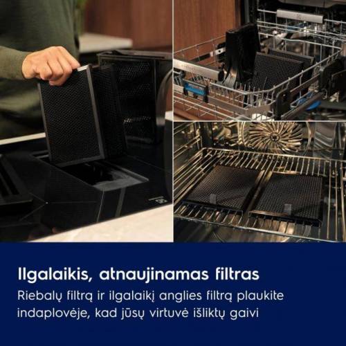 ELECTROLUX 80 cm pločio indukcinė kaitlentė su integruotu gartraukiu Electrolux ECC8549 1,749.00
