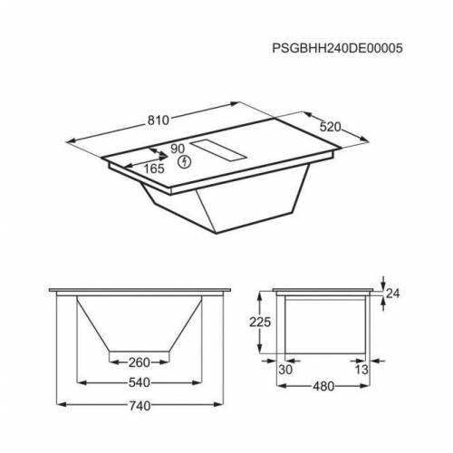 ELECTROLUX 80 cm pločio indukcinė kaitlentė su integruotu gartraukiu Electrolux ECC8344 1,289.00