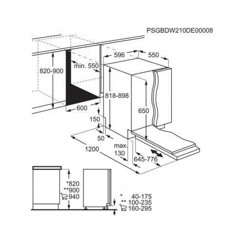 AEG Įmontuojama 60 cm. pločio indaplovė AEG FSB53907Z + DOVANA priemonės 489,00 €