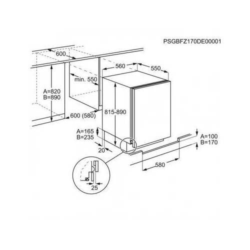 ELECTROLUX Įmontuojamas šaldiklis Electrolux LYB2AE82S 439,00 €