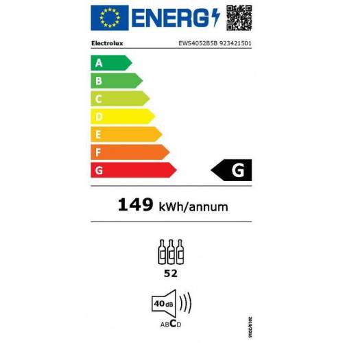 ELECTROLUX Įmontuojamas vyno šaldytuvas Electrolux EWS4052B5B 949,00 €