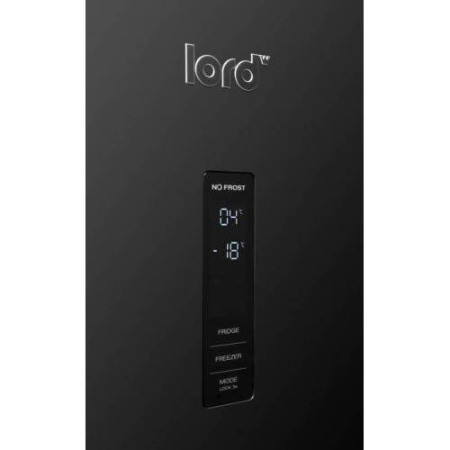 Lord 201 cm aukščio juodos spalvos šaldytuvas su šaldikliu apačioje Lord C4 5.GN + DOVANA kavos pupelės LORD (0.5 kg) 635,00 €