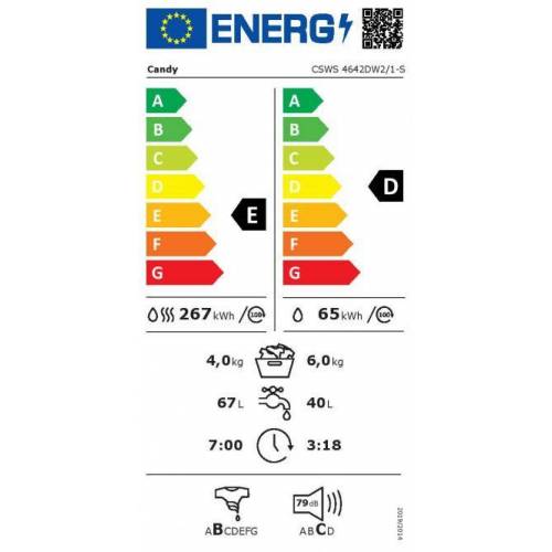 CANDY Skalbyklė su džiovinimu Candy CSWS 4642DW2/1-S 439,00 €