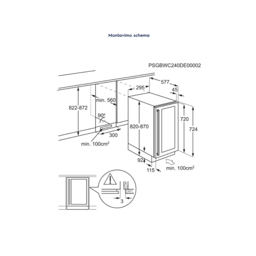 AEG Įmontuojamas vyno šaldytuvas AEG AWS4020B5B 749,00 €