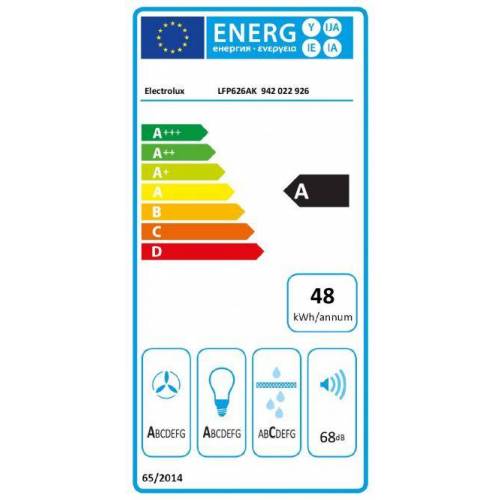 ELECTROLUX Juodos spalvos ištraukiamas garų rinktuvas Electrolux LFP626AK 249,00 €
