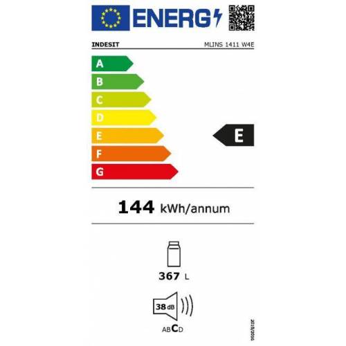 INDESIT 171 cm aukščio baltos spalvos šaldytuvas  be šaldymo kameros Indesit MLINS 1411 W4E 339,00 €