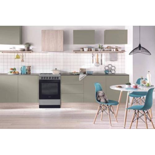 INDESIT Ner.plieno spalvos dujinė viryklė su el.orkaite Indesit I5G5PMX 299,00 €